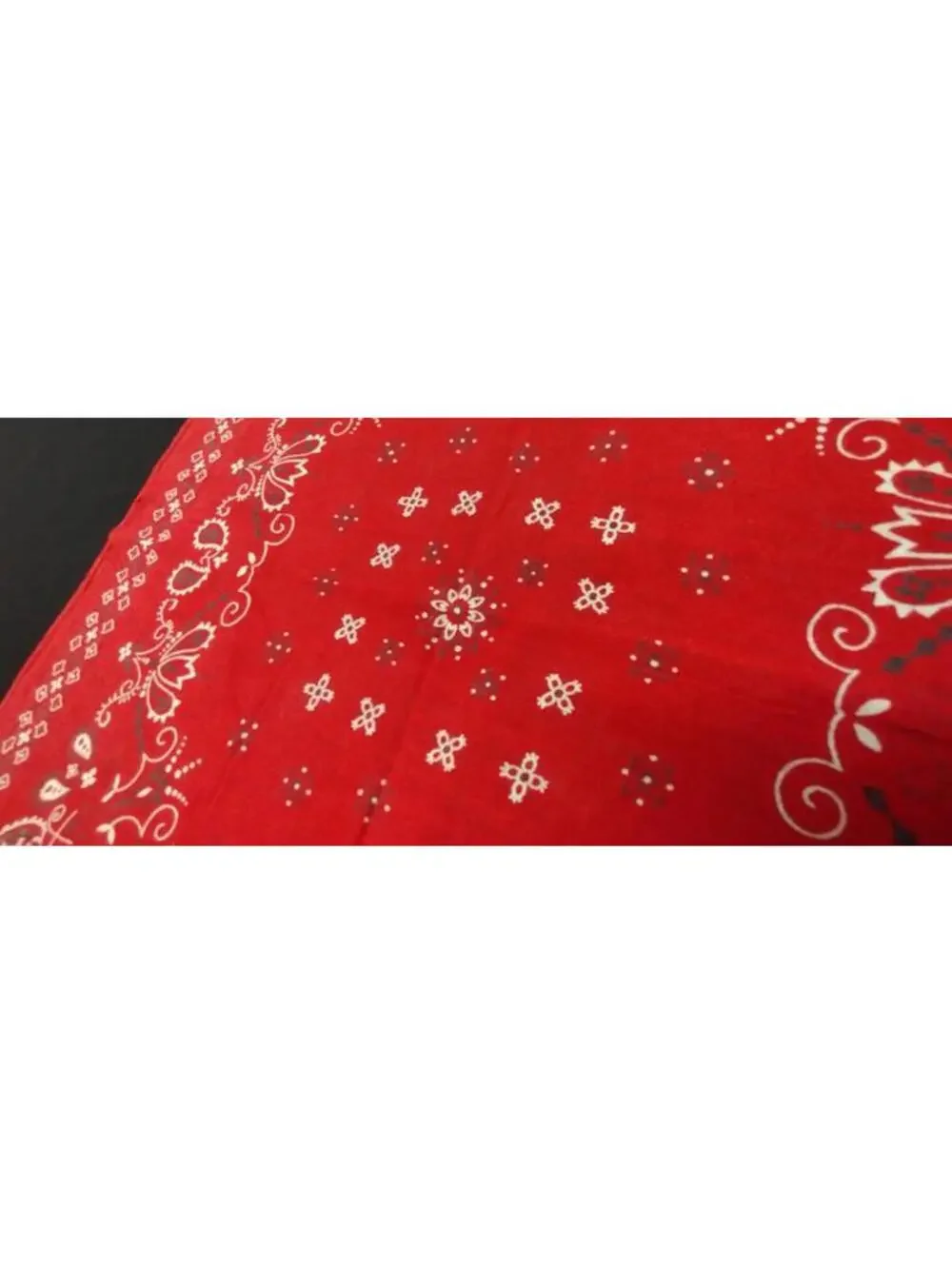 Vintage 40s Bandana Elephant Trunk Up Rare Size FAST COLOR 100% Cotton Red Scarf